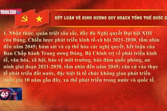 Kết luận về định hướng quy hoạch tổng thể quốc gia
