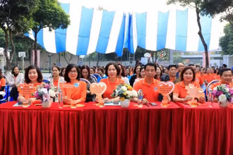 Các đại biểu tham gia hưởng ứng Tháng hành động vì bình đẳng giới. 