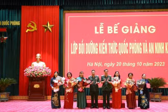 Lễ bế giảng Lớp bồi dưỡng kiến thức quốc phòng, an ninh khóa 92.