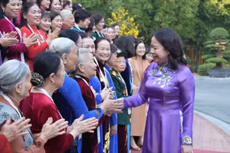 Phó Chủ tịch nước Võ Thị Ánh Xuân gặp mặt Đoàn đại biểu nữ đảng viên tiêu biểu Thủ đô.