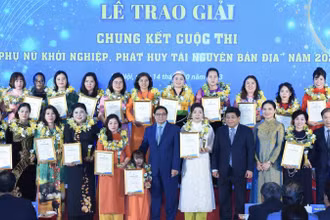 Lễ trao giải Chung kết toàn quốc cuộc thi “Phụ nữ khởi nghiệp, phát huy tài nguyên bản địa” năm 2023. 