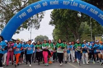 Phụ nữ Thủ đô tích cực hưởng ứng tham gia Giải đi bộ. 