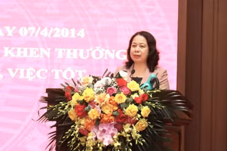 Phó Chủ tịch nước Võ Thị Ánh Xuân phát biểu tại hội nghị.