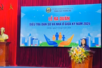 Lễ ra quân Điều tra dân số và nhà ở giữa kỳ năm 2024.
