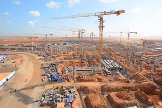 Tiến độ thi công được đẩy nhanh tại dự án Cảng hàng không quốc tế Long Thành.