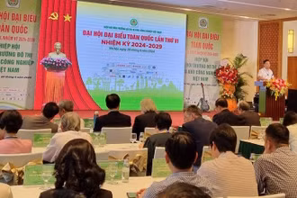 Quang cảnh Đại hội lần thứ VI, nhiệm kỳ 2024-2029 Hiệp hội Môi trường đô thị và khu công nghiệp Việt Nam.