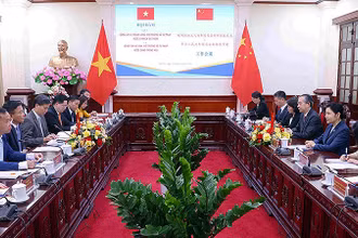 Toàn cảnh buổi hội đàm.