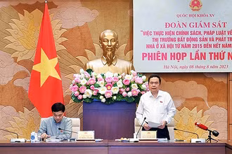 Phó Chủ tịch Thường trực Quốc hội Trần Thanh Mẫn phát biểu ý kiến tại phiên họp. (Ảnh: Cổng thông tin điện tử Quốc hội)