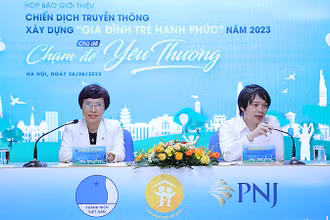 Đại diện Ban tổ chức Chiến dịch "Xây dựng gia đình trẻ hạnh phúc" năm 2023 cung cấp thông tin tại buổi họp báo.