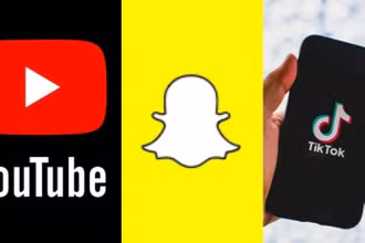 Logo của Snapchat, TikTok và YouTube. (Ảnh chụp màn hình)