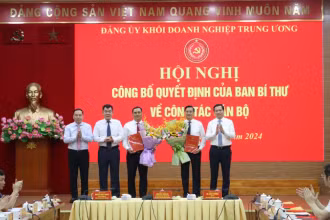 Đảng ủy Khối Doanh nghiệp Trung ương tổ chức Hội nghị Ban Chấp hành Đảng bộ Khối, công bố Quyết định của Ban Bí thư về công tác cán bộ.