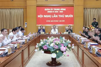 Hội nghị Quân ủy Trung ương lần thứ 10. (Ảnh: Nhan Sáng/TTXVN)