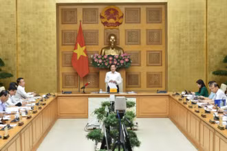 Đồng chí Lê Minh Khái, Phó Thủ tướng Chính phủ chủ trì phiên họp Ban chỉ đạo điều hành giá. (Ảnh: VGP/Quang Thương)
