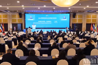 Toàn cảnh Chương trình giao lưu Hiệp hội hợp tác các thành phố du lịch Mekong-Lan Thương.