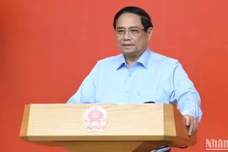 Thủ tướng Phạm Minh Chính phát biểu ý kiến tại phiên họp (Ảnh: Trần Hải)