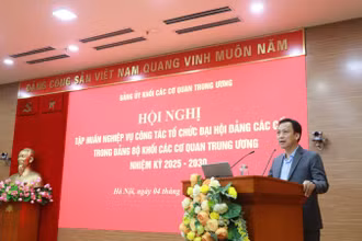Phó Bí thư Thường trực Đảng ủy Khối Lại Xuân Lâm triển khai một số nội dung trọng tâm.
