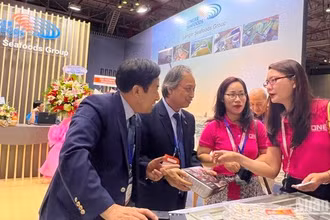 Gian hàng triển lãm của Công ty TNHH Thuỷ sản Lenger Việt Nam