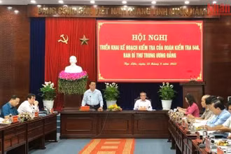 Quang cảnh buổi làm việc. (Ảnh Trọng Duy)