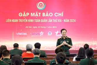 Gặp mặt báo chí thông tin về Liên hoan truyền hình toàn quân lần thứ XIV năm 2024.