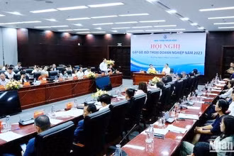Thành phố Đà Nẵng đối thoại, gặp gỡ doanh nghiệp chiều ngày 11/10. (Ảnh: ANH ĐÀO)