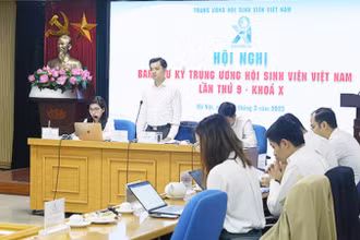 Toàn cảnh Hội nghị Ban Thư ký Trung ương Hội Sinh viên Việt Nam lần thứ 9, khóa X. 