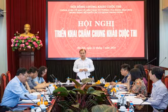 Đồng chí Lê Hải Bình dự và chủ trì Hội nghị. (Ảnh: Sơn Tùng)