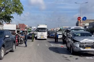 Hiện trường vụ tai nạn.