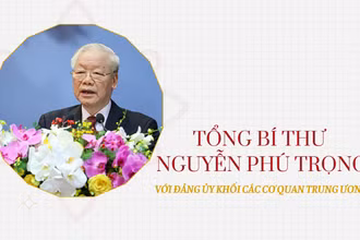 Tổng Bí thư Nguyễn Phú Trọng với Đảng ủy Khối các cơ quan Trung ương