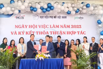 Học viện Phụ nữ Việt Nam ký kết thỏa thuận hợp tác với Trung tâm Dịch vụ việc làm Hà Nội và Công ty cổ phần Joboko toàn cầu.