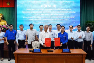 Đại diện Ủy ban nhân dân Thành phố Hồ Chí Minh và Thành đoàn thành phố ký kết phối hợp công tác giai đoạn 2023-2027.