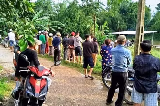 Khu vực phát hiện thi thể nạn nhân tử vong tại phường Thủy Biều, thành phố Huế. (Ảnh: CVT)