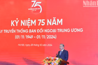 Tổng Bí thư Tô Lâm phát biểu tại Lễ kỷ niệm. (Ảnh: Đăng Khoa)