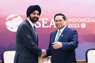 Thủ tướng Chính phủ Phạm Minh Chính tiếp Chủ tịch Ngân hàng Thế giới (WB) Ajay Banga.