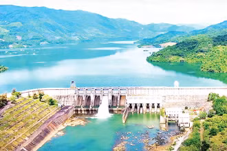 Hồ Định Bình được xây dựng trên sông Kôn tại xã Vĩnh Hảo, huyện Vĩnh Thạnh (Bình Định). (Nguồn: Công ty TNHH MTV Khai thác Thủy lợi miền Nam)