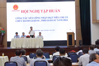 Hội nghị tập huấn công tác xét công nhận đạt tiêu chuẩn chức danh giáo sư, phó giáo sư năm 2024.