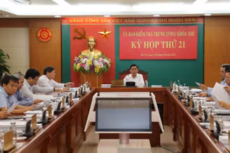 Kỳ họp thứ 21 của Ủy ban Kiểm tra Trung ương. (Ảnh: ubkttw.vn)