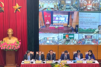 Lãnh đạo Bộ tại hội nghị