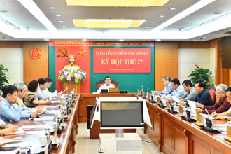 Quang cảnh Kỳ họp thứ 27 của Ủy ban Kiểm tra Trung ương. (Ảnh: Đăng Khoa)