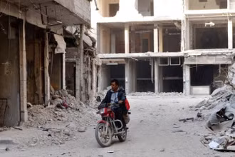 Người dân tại Damascus, Syria. (Ảnh: THX/TTXVN)