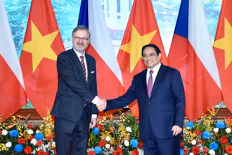 [Ảnh] Thủ tướng Phạm Minh Chính hội đàm với Thủ tướng Cộng hòa Séc Petr Fiala