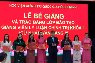 Lễ bế giảng lớp đào tạo giảng viên lý luận chính trị khóa I (2021-2023).