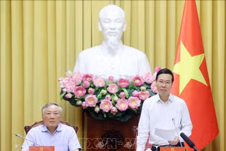Chủ tịch nước Võ Văn Thưởng phát biểu. (Ảnh: Thống Nhất/TTXVN)