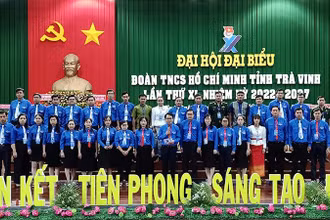 Ban chấp hành Tỉnh đoàn Trà Vinh khoá mới ra mắt tại đại hội.