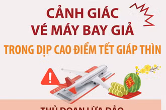 [Infographic] Cảnh giác vé máy bay giả trong dịp cao điểm Tết Giáp Thìn