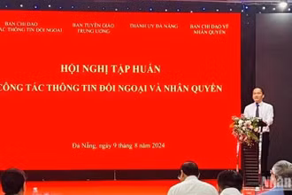 Quang cảnh tại Hội nghị tập huấn công tác thông tin đối ngoại và nhân quyền 2024 diễn ra tại Đà Nẵng. (Ảnh: BTC) 