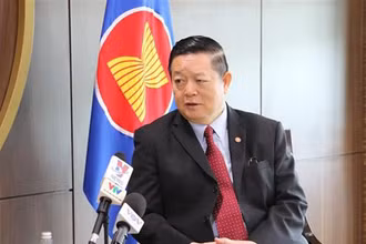 Tổng thư ký ASEAN Kao Kim Hourn. (Ảnh: Hữu Chiến/TTXVN)