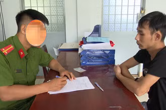 Cơ quan Công an làm việc với đối tượng Trần Minh Toàn.