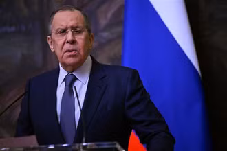 Ngoại trưởng Nga Sergei Lavrov tại một cuộc họp báo ở Moskva (Nga). (Ảnh: AFP/TTXVN)