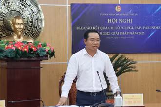 Bí thư Tỉnh ủy Long An Nguyễn Văn Được phát biểu chỉ đạo tại hội nghị.