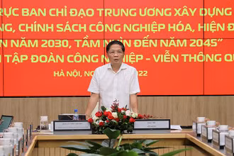 Đồng chí Trần Tuấn Anh phát biểu tại buổi làm việc.